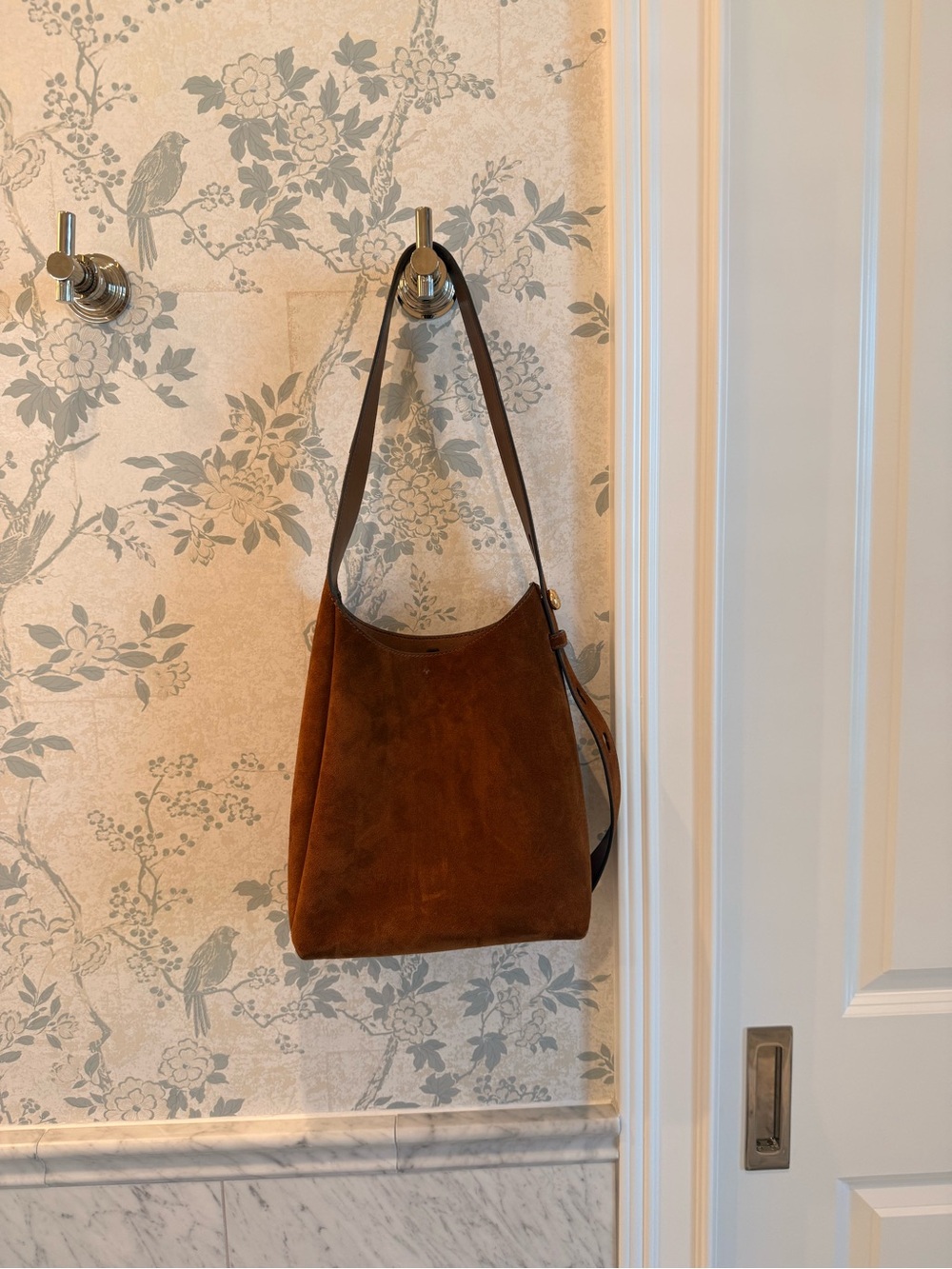 Tory Burch Romy Suede Hobo Bag Medium Brown/Cocoa